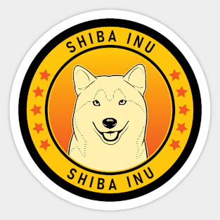 Shiba Inu Dog Portrait Sticker